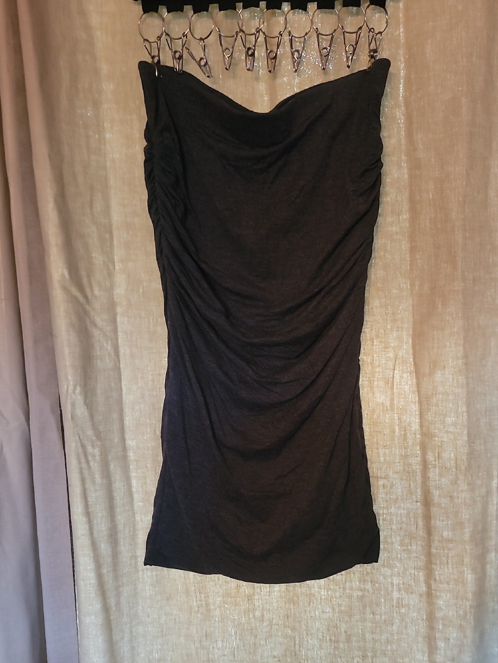 Express Black Ruched Pencil Skirt